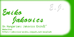 eniko jakovics business card